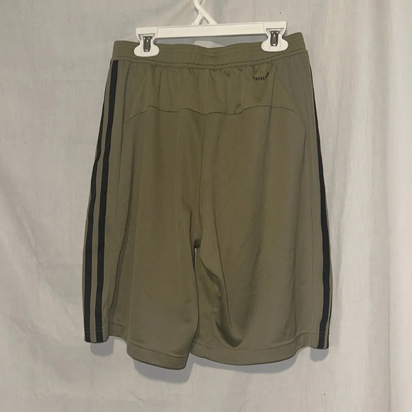 mens army tan Adidas primeblue aeroready athletic shorts size small - Picture 2 of 4